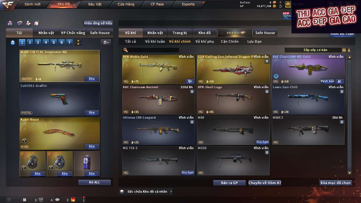 shop acc cf uy tin gia re